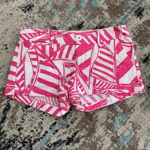 🍀 3/$30 Lilly Pulitzer The Walsh Shorts in Capri Pink Yacht Sea! Size 00